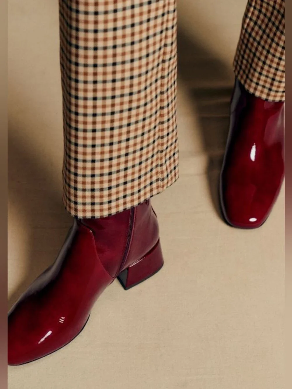 SÉZANE Low Paulette Patent Ankle Boots 37